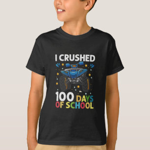 Ich habe 100 Tage Schul-Monstertruck-Jungs zerquet T-Shirt