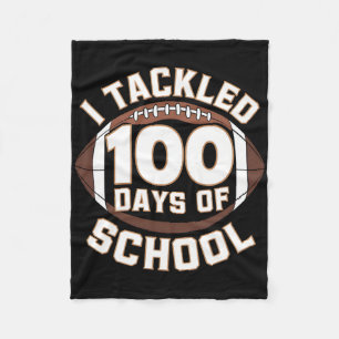 Ich habe 100 Tage Schule 100. Tag Fußball Stude Fleecedecke