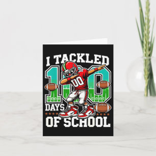 Ich habe 100 Tage Schule 100. Tag Fußball Stude Karte