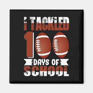 Ich habe 100 Tage Schule 100. Tag Fußball Stude Magnet