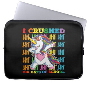 Ich habe 100 Tage Schule Einhorn geschafft Laptopschutzhülle