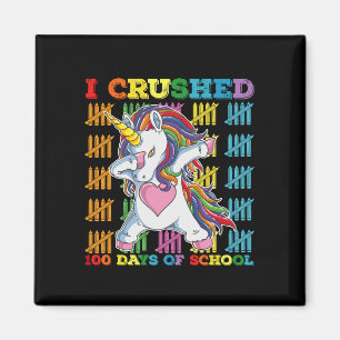 Ich habe 100 Tage Schule Einhorn geschafft Magnet