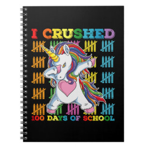 Ich habe 100 Tage Schule Einhorn zerquetscht Notizblock