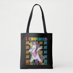 Ich habe 100 Tage Schule Einhorn zerquetscht Tasche