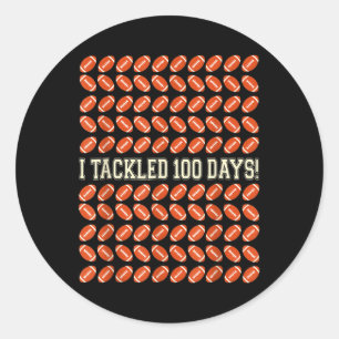 Ich habe 100 Tage Schule, Fußball 100. Tag Runder Aufkleber
