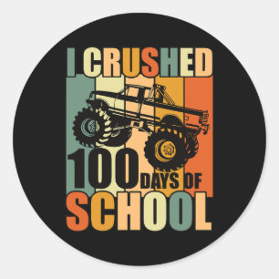 Ich habe 100 Tage Schule geschafft 100. Tag der Sc Runder Aufkleber