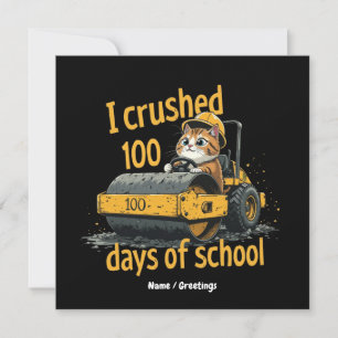 Ich habe 100 Tage Schule geschafft - Feiern Sie de Einladung