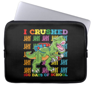 Ich habe 100 Tage Schule T-Rex Dinosaurier zermalm Laptopschutzhülle