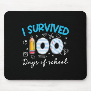 Ich habe 100 Tage Schule überlebt Lehrer Schüler Mousepad