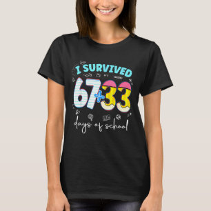 Ich habe 100 Tage Schule überlebt Lustiger Lehrer T-Shirt