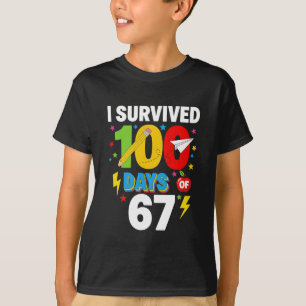Ich habe 100 Tage Schule überlebt Lustiger Schüler T-Shirt