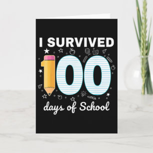 Ich habe 100 Tage Schule überlebt Schüler Lehrer 1 Karte