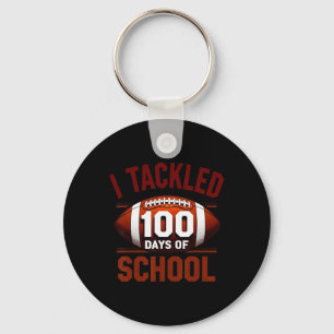 Ich habe 100 Tage Schulfußball 100. Schlüsselanhänger
