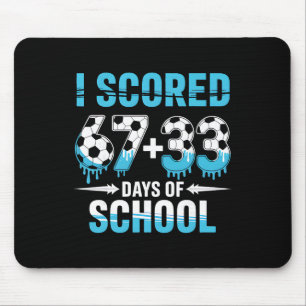 Ich habe 100 Tage Schulfußball 100. Schultag erzie Mousepad