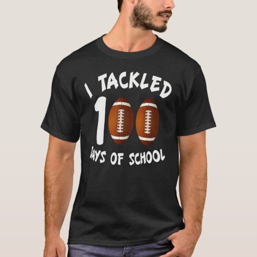 Ich habe 100 Tage Schulfußball 100. T-Shirt (Vorderseite)