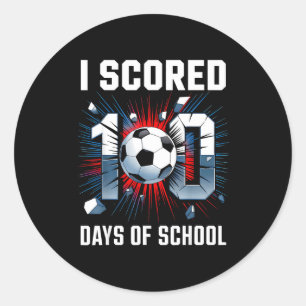 Ich habe 100 Tage Schulfußball 100. Tag der Schule Runder Aufkleber