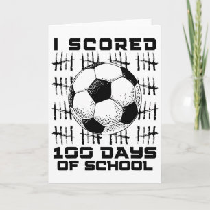 Ich habe 100 Tage Schulfußball 100. Tag Jungen err Karte
