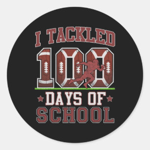Ich habe 100 Tage Schulfußball am 100. Runder Aufkleber