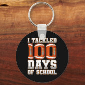 Ich habe 100 Tage Schulfußball angerufen Schlüsselanhänger (Vorderseite)