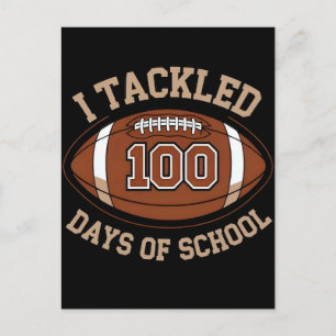 Ich habe 100 Tage Schulfußball bewältigt Feiertagspostkarte