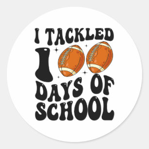 Ich habe 100 Tage Schulfußball gemacht 100 Tage Ki Runder Aufkleber