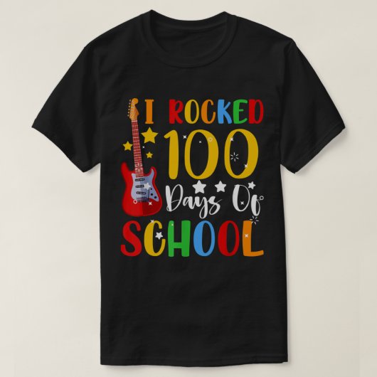 Ich habe 100 Tage Schulgitarrenmusik gerockt T-Shirt (Design vorne)