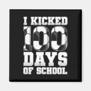 Ich habe 100 Tage Schulsoccer geworfen Magnet