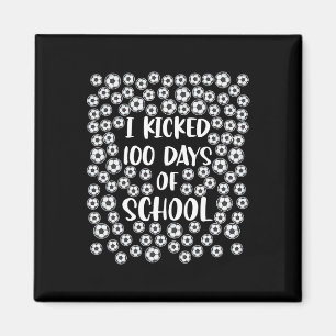 Ich habe 100 Tage Schulsoccer-Spieler-Student gekn Magnet