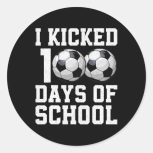 Ich habe 100 Tage Schulsoccer-Sportboys-Kind gekna Runder Aufkleber