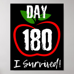 Ich habe 180 Tage überlebt - Niedlicher Sonnensche Poster