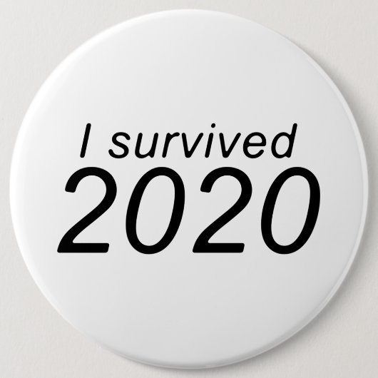 "Ich habe 2020 überlebt" (HELL) Button (Vorderseite)