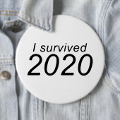 "Ich habe 2020 überlebt" (HELL) Button (Beispiel)