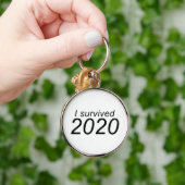 "Ich habe 2020 überlebt" (HELL) Schlüsselanhänger (Hand)