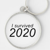"Ich habe 2020 überlebt" (HELL) Schlüsselanhänger (Vorne)