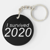 "Ich habe 2020 überlebt" Schlüsselanhänger (Rückseite)