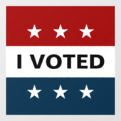 Ich habe 2024 gewählt Decal Fensteraufkleber (Blatt)