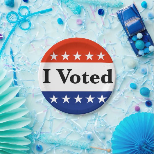 Ich habe 2024 gewählt pappteller (Party)