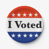 Ich habe 2024 gewählt pappteller (Vorderseite)