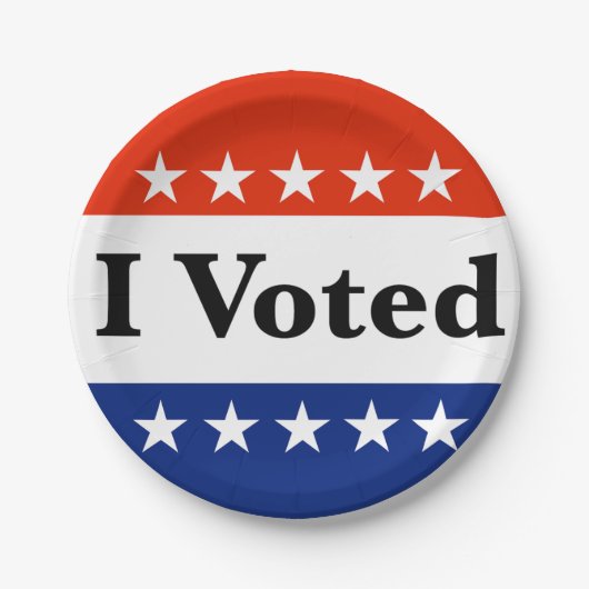 Ich habe 2024 gewählt pappteller (Vorderseite)