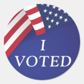 Ich habe 2024 gewählt runder aufkleber (Vorderseite)