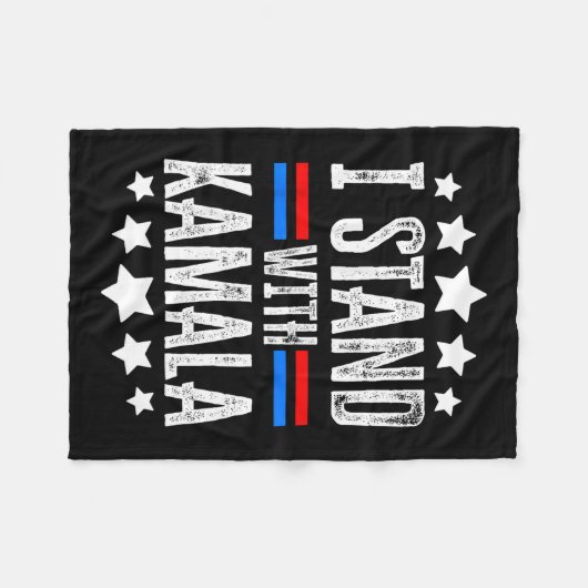 Ich habe 2024 mit Kamala gewählt Fleecedecke (Vorderseite (Horizontal))