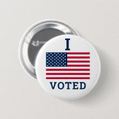 Ich habe 2024 Wahlen unter der Flagge Amerikas gew Button (Vorne & Hinten)