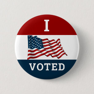 Ich habe 2024 Wahlen unter der Flagge Amerikas gew Button