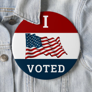 Ich habe 2024 Wahlen unter der Flagge Amerikas gew Button