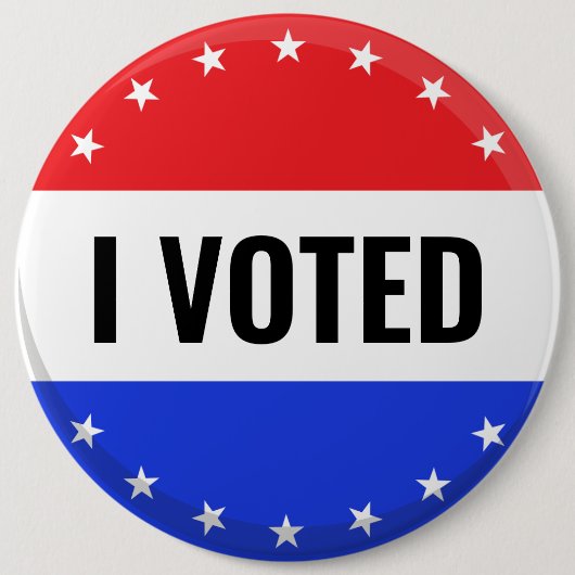 Ich habe 2024 Wahlen unter der Flagge Amerikas gew Button (Vorderseite)