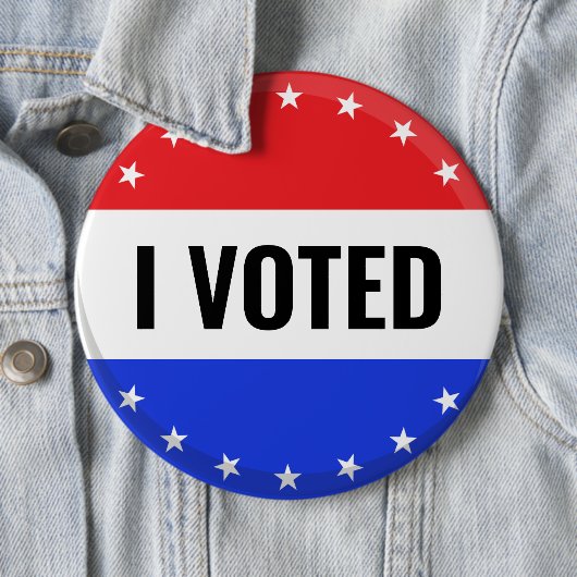 Ich habe 2024 Wahlen unter der Flagge Amerikas gew Button (Beispiel)