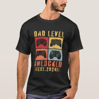 Ich habe 2024 zum Papa aufgestiegen Zum Daddy-Leve T-Shirt
