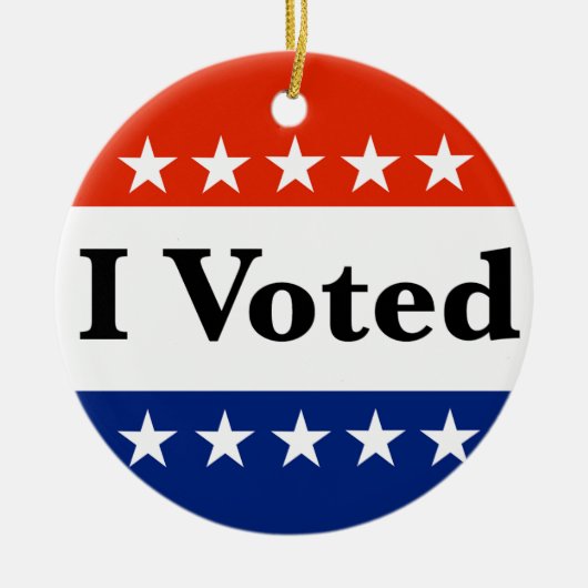 Ich habe 2026 gewählt keramik ornament (Vorne)