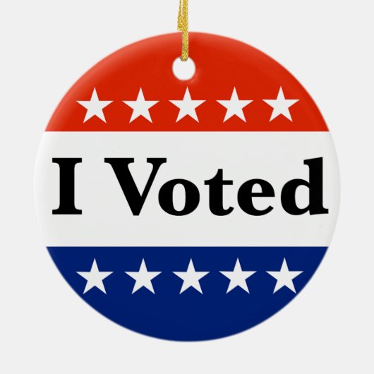 Ich habe 2026 gewählt keramik ornament (Hinten)