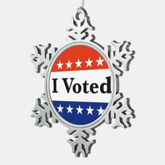 Ich habe 2026 gewählt schneeflocken Zinn-Ornament (Rechts)